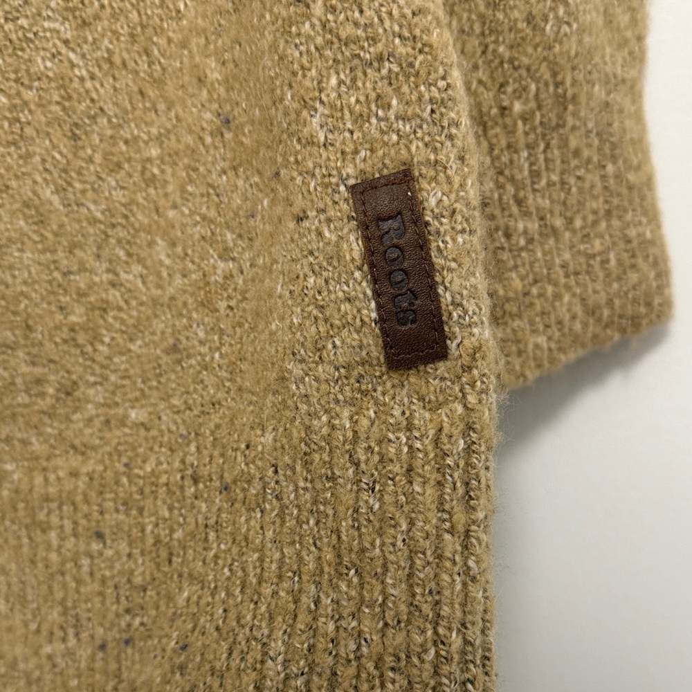 Roots Beige Wool Blend Tan Turtleneck Sweater Dress - Picture 3 of 5